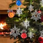 Pickleball Christmas Ornaments for Tree, Life-Size, Pickleball Xmas Tree Decorations, Set of 6 (Ball Dia: 74mm)