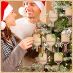 Soulchen 6 Pcs Dinkball Christmas Ornaments Dinkball Lover Gifts Wooden Christmas Tree Hanging Decorations for Sports Ornaments Gifts for Family Friends Teacher