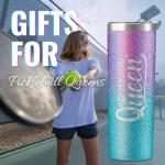Onebttl Pickleball Gifts for Women, Gifts for Pickleball Lovers, Pickleball Accessories, 20 oz Stainless Steel Skinny Tumbler with Lid, Pickleball Queen (Purple)