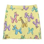 iiceop Cartoon Balloon Dog Giraffe Skorts for Women with Pockets Skirt with Shorts Underneath High Waisted Golf Tennis Skorts for Women for Running Workout Pickleball 2XL