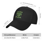 Keep Calm Plants Have Protein Pickleball Hat for Mens Vegan Cute Baseball Hat Black