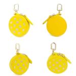 Sanxiner Cute Fruit Coin Purse Charms Kawaii Cherry Keychain With Zipper Coin Pouch,Strawberry Bag Charms Orange Change Purse Cute Apple Mini Bag with Keychain for AirTag (X-Pickleball)