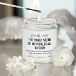 Pickleball Gifts for Women Men, Pickleball Lavender Wood Wild Apple Eucalyptus Scent Candle 9OZ - Funny Pickle Ball Gifts for Lovers, Players, Fans, Sports