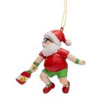 Santa Claus Playing Pickleball Christmas Tree Ornament