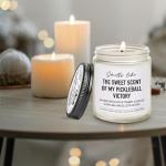 Pickleball Gifts for Women Men, Pickleball Lavender Wood Wild Apple Eucalyptus Scent Candle 9OZ - Funny Pickle Ball Gifts for Lovers, Players, Fans, Sports