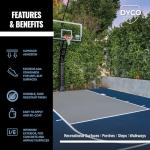 DYCO Court & Floor Anti-Slip Coating - Slip-Resistant Pavement, Cement & Concrete Paint for Pickleball, Tennis & Basketball Courts, Exceeds ADA Standards for Safety Areas (Space Blue, 1 Gallon)