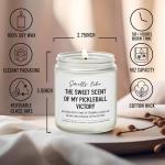 Pickleball Gifts for Women Men, Pickleball Lavender Wood Wild Apple Eucalyptus Scent Candle 9OZ - Funny Pickle Ball Gifts for Lovers, Players, Fans, Sports