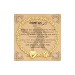 BydGxy Softball Volleyball Soccer Basketball Football Tennis Pickleball Stretchy Beaded Bracelet for Women, 14K Gold Plated Sports Jewelry Gifts for Her, with Inspirational Card (Pickleball)