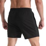 VPOS Gym Shorts for Men 5 Inch - Lightweight Mens Athletic Shorts Quick Dry Workout Running Shorts with Zipper Pockets (Black, Medium)