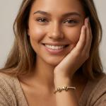 BydGxy Softball Volleyball Soccer Basketball Football Tennis Pickleball Stretchy Beaded Bracelet for Women, 14K Gold Plated Sports Jewelry Gifts for Her, with Inspirational Card (Pickleball)