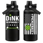 Fufandi Pickleball Gifts - Pickle Ball Dink Responsibly - Christmas, Birthday Gifts for Men, Women, Pickleball Lovers, Player Coach - Pickle Ball Tumbler Cup 32oz