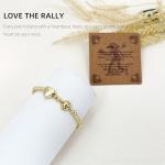 BydGxy Softball Volleyball Soccer Basketball Football Tennis Pickleball Stretchy Beaded Bracelet for Women, 14K Gold Plated Sports Jewelry Gifts for Her, with Inspirational Card (Pickleball)