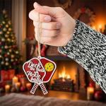 V VIBEPY All Over Printed Pickleball Ornament 2025, Pickleball Christmas Ornaments, Pickleball Gift Acessories Christmas 2 Layers Ornaments for Tree Hanging