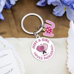 SOJUWEL Pickle Ball Gifts for Woman Pickleball Lovers Gifts Keychains Pickleball Jewelry for Women Girl Sister Girlfriend Friend Birthday Christmas Valentines Gifts for Pickleball Lovers Keyring