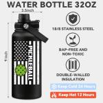 Fufandi Pickleball Gifts - Pickle Ball Dink Responsibly - Christmas, Birthday Gifts for Men, Women, Pickleball Lovers, Player Coach - Pickle Ball Tumbler Cup 32oz