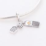 Artiyoo Pickleball Triple Dangle Charm 925 Sterling Silver Charms Fit Women Bracelet And Necklaces Bead Charm Pendant Jewelry Gifts For Family Friends