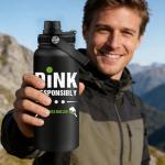 Fufandi Pickleball Gifts - Pickle Ball Dink Responsibly - Christmas, Birthday Gifts for Men, Women, Pickleball Lovers, Player Coach - Pickle Ball Tumbler Cup 32oz