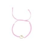 New valley warbler Handmade Pickleball Bracelet, Adjustable Woven Cord, Sports Jewelry Gift, Set of 2 (Pink)