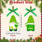 Christmas Gnome Pickleball Ornaments, Wood Hanging Sports Christmas Tree Decorations with Sports Ball and Bow, Pickleballs Gifts for Pickleballs Lovers Fans Holiday Party Office Indoor Car Supplies