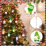 Christmas Gnome Pickleball Ornaments, Wood Hanging Sports Christmas Tree Decorations with Sports Ball and Bow, Pickleballs Gifts for Pickleballs Lovers Fans Holiday Party Office Indoor Car Supplies