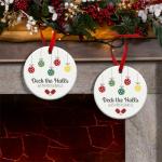 SOL VIBES Pickleball Ornament for Christmas Tree Decor, Xmas Hanging Ornaments, Deck The Halls Gifts for Pickleball Lover and Sport Lovers