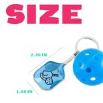 Qomamount Pickleball Keychain,Mini Paddle and Pickleball Design Pickle Ornament,Gifts for Pickleball Lovers(Blue)