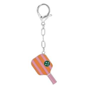 Lucky Feather Enamel Bag Charm/keychain - Pickleball