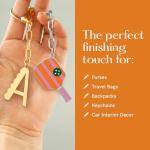 Lucky Feather Enamel Bag Charm/keychain - Pickleball