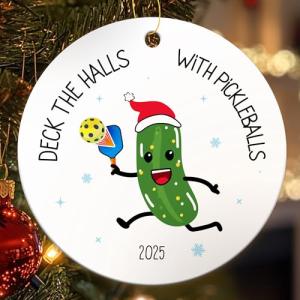 Pickleball Christmas Ornament Gifts for Pickleball Lover, 2025 Played A Lot of Sport Ornaments for Christmas Tree, Ceramic