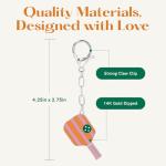 Lucky Feather Enamel Bag Charm/keychain - Pickleball