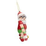 Santa Claus Playing Pickleball Christmas Tree Ornament
