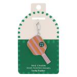 Lucky Feather Enamel Bag Charm/keychain - Pickleball