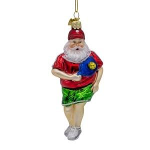 Kurt Adler 5-inch Noble Gems™ Pickleball Santa Ornament