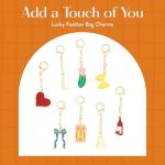 Lucky Feather Enamel Bag Charm/keychain - Pickleball