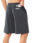 NORTHYARD Men's Athletic Running Shorts Gym Workout Shorts 7"/ 9"/ 5" Quick Dry Lightweight Sports Basketball Exercise Tennis Exercise DARKGREY-9inch M