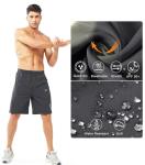 NORTHYARD Men's Athletic Running Shorts Gym Workout Shorts 7"/ 9"/ 5" Quick Dry Lightweight Sports Basketball Exercise Tennis Exercise DARKGREY-9inch M