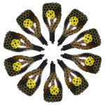 ibasenice 10pcs Inflatable Pickleball Racket and Ball Foil Balloons Yellow Sports Party Decorations for Birthday and Themed Event Supplies