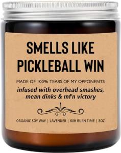 ThanhThien Pickleball Candle - Smells Like A Pickleball Win - Funny Gift for Pickleball Player - Pickleball Candle Gift - Unique Birthday Gift for Boyfriend - Pickleball Player Friend Gift