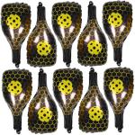 VANZACK 10pcs Yellow Pickleball Racket and Ball Foil Balloons Inflatable Sports Party Decorations for Birthday Celebrations and Themed Events