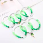 Pickleball Bracelets for Women Clay Heishi Bracelets Pickleball Paddle Charm Bracelet Stackable Pink Beaded Stretch Bracelets Game Day Sport Pickleball Jewelry Accessories Party Gifts (Style I)