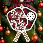 TEEBIM Pickleball Gifts - Pickleball Ornament - Pickle Ball Ornaments for Christmas Tree - Funny Pickle Ball Sports Gifts for Women, Men, Lovers, Players - 2 Layered Wood Christmas Ornament 2025