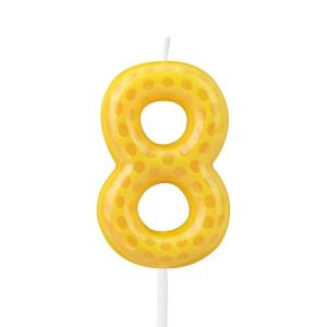 Fukaisu Pickleball Number Candle, Sport Theme Birthday Candle Pickleball Cake Topper Ball Theme Party Decorations for Birthday Game Day Celebration (Number 8)