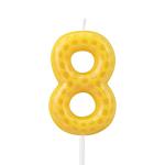 Fukaisu Pickleball Number Candle, Sport Theme Birthday Candle Pickleball Cake Topper Ball Theme Party Decorations for Birthday Game Day Celebration (Number 8)