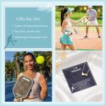 Turandoss Pickleball Necklaces for Women Jewelry Gifts Trendy - Dainty 14K Gold Plated Heart Necklace for Women Personalized Gold Heart Sport Necklaces for Sports Fans Sports Lovers Teams Coach Gifts