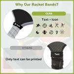 Velba Custom Pickleball Name Bands for Paddles | Personalized Silicone Pickleball Paddle Pand with Your Text | Unique Gift for Pickleball Lovers