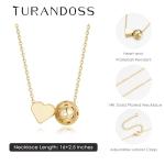 Turandoss Pickleball Necklaces for Women Jewelry Gifts Trendy - Dainty 14K Gold Plated Heart Necklace for Women Personalized Gold Heart Sport Necklaces for Sports Fans Sports Lovers Teams Coach Gifts
