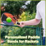 Velba Custom Pickleball Name Bands for Paddles | Personalized Silicone Pickleball Paddle Pand with Your Text | Unique Gift for Pickleball Lovers