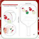 Abilat Acrylic Pickleball Paddle Ornaments - Christmas Tree Wreath Hanging Decorations, Xmas Holiday New Year Gifts for Pickleball Lovers