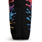 Colorful Pickleball Paint Splash Ball Tote Bag