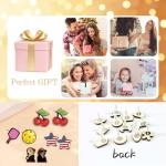 Pickleball Earrings for Women Cute 3D Shaped Wood Stud Earring Sports Hypoallergenic Jewelry Pickleballs Gifts Valentine's Day Birthday Gifts for Women,Mom,Her,Friends,Wife,Daughter,Sister